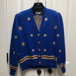Blue and gold St John sweater
